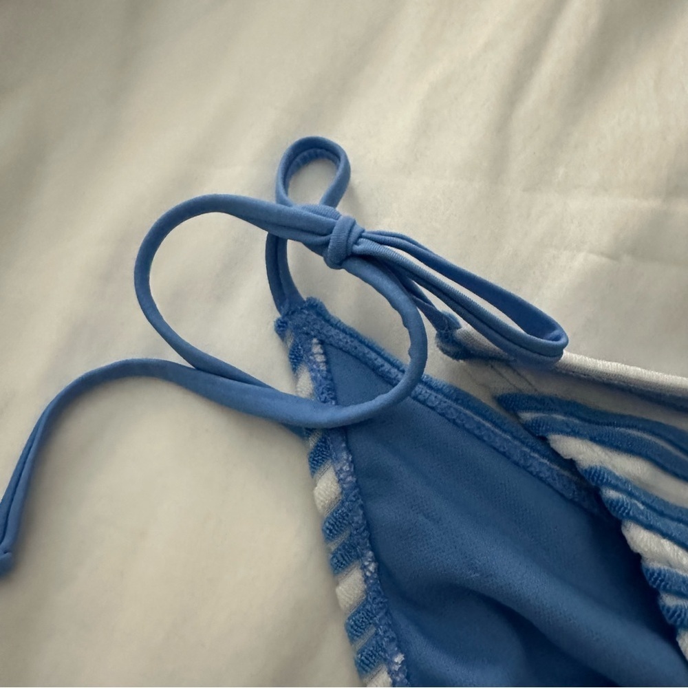 Blue and White Stripped Bikini Bottoms - Picture 3 of 6